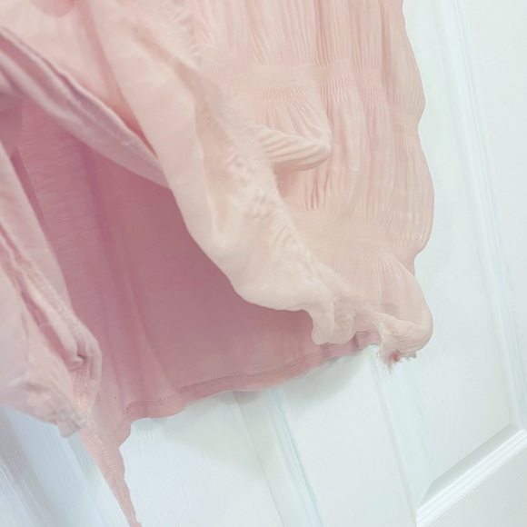 raw cut Vera Wang chiffon shirred layer knit back - Picture 10 of 12